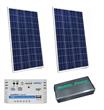 Kit Panel Solar 100W x2 + Regulador 20A + Conversor 12V/220v