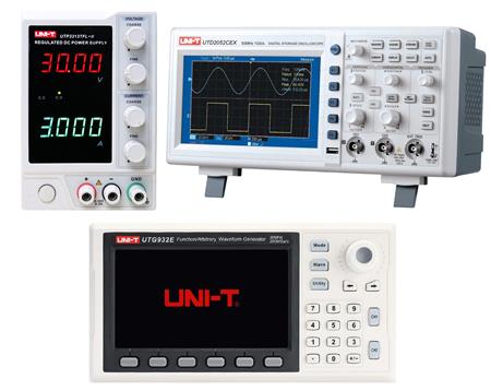 Trio UNI-T 107 Fuente UTP3313TFL-II + Osciloscopio UTD2052CEX + Generador de funciones UTG932E