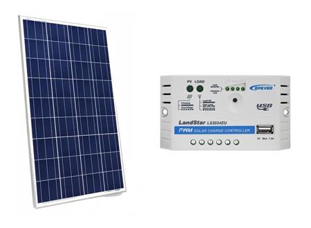 Kit Panel Solar Policristal 260W + Regulador Epever 20A