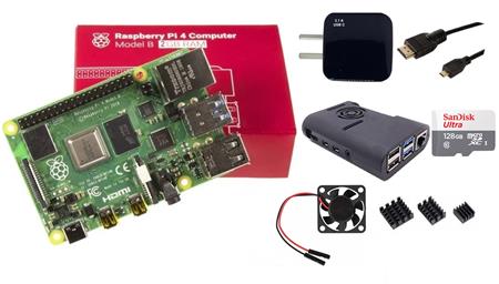 Kit Raspberry Pi 4 B 2gb Original + Fuente 3A + Gabinete + Cooler + HDMI + Mem 128gb + Disip